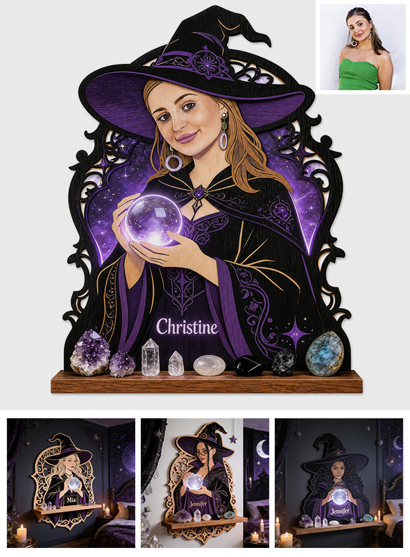 Be A Witch - Personalized Witch Wooden Floating Shelf