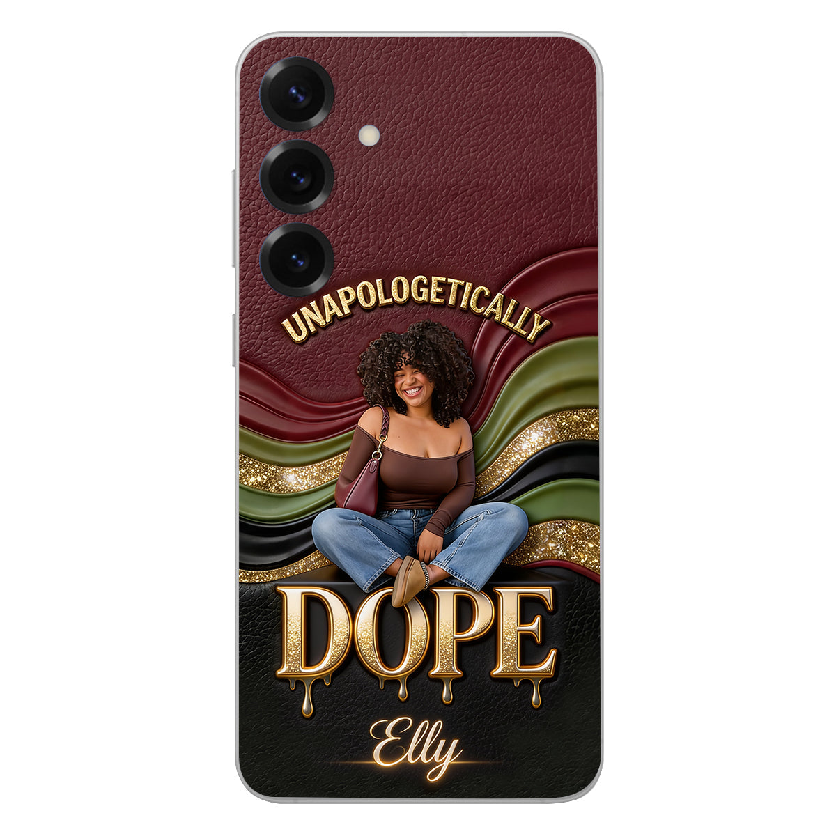 Happy Juneteeth, Black History, Black Pride - Personalized African American 3D Embossed Leather Phone Case