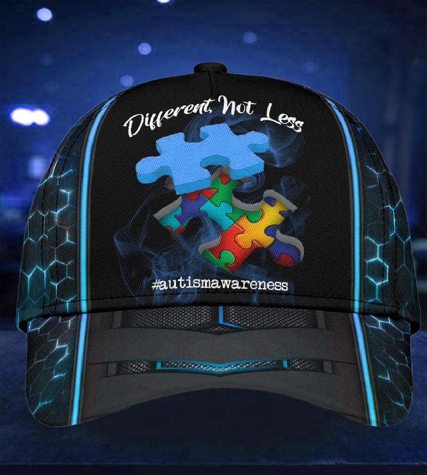 Autism Wareness Different Not Less - Autism Awareness Classic Cap 0921