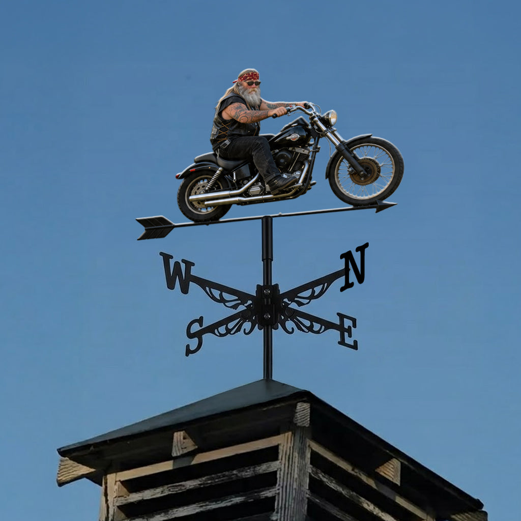 Biker Gift, Motorbike Lovers Gift - Personalized Biker Weather Vane