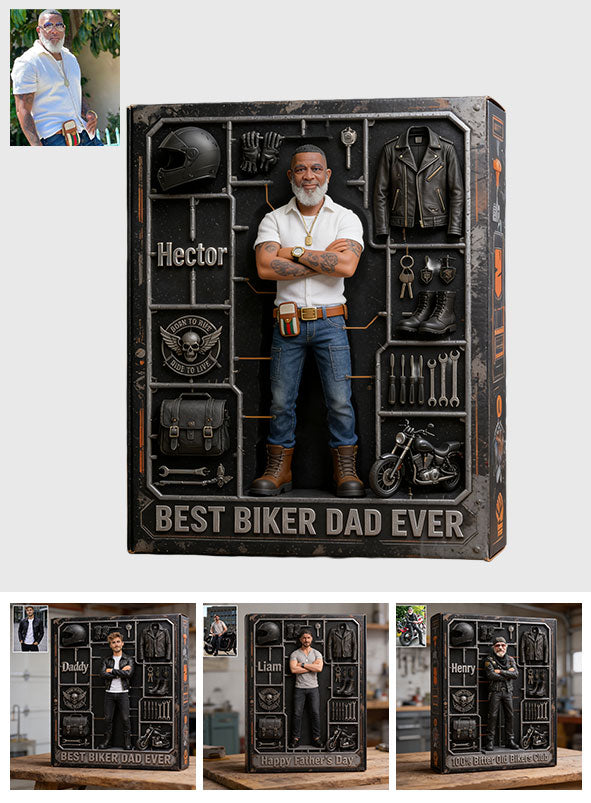 Born To Ride Proud To Be Dad - Personalized Biker Custom Shaped Acrylic Plaque