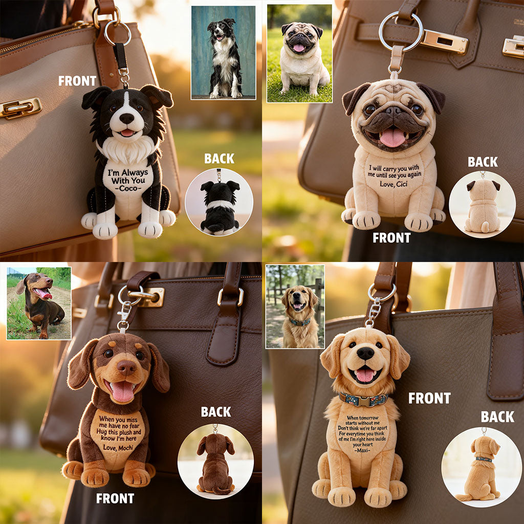 I'm Always With You - Personalized Dog Plush Keychain