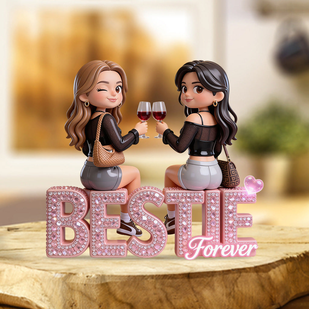 Bestie Forever - Personalized Bestie Custom Shaped Acrylic Plaque