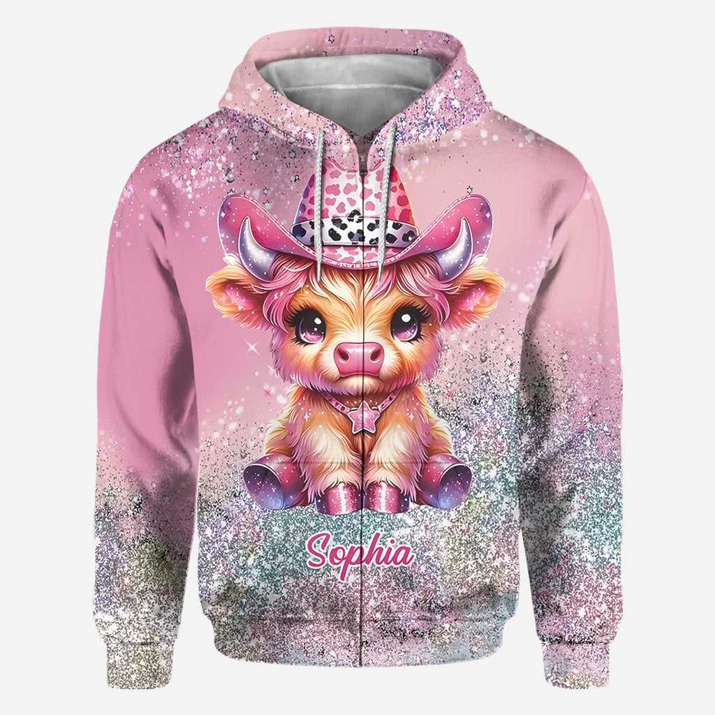 Cute Highland Cow - Personalized Highland Cow All Over Shirt