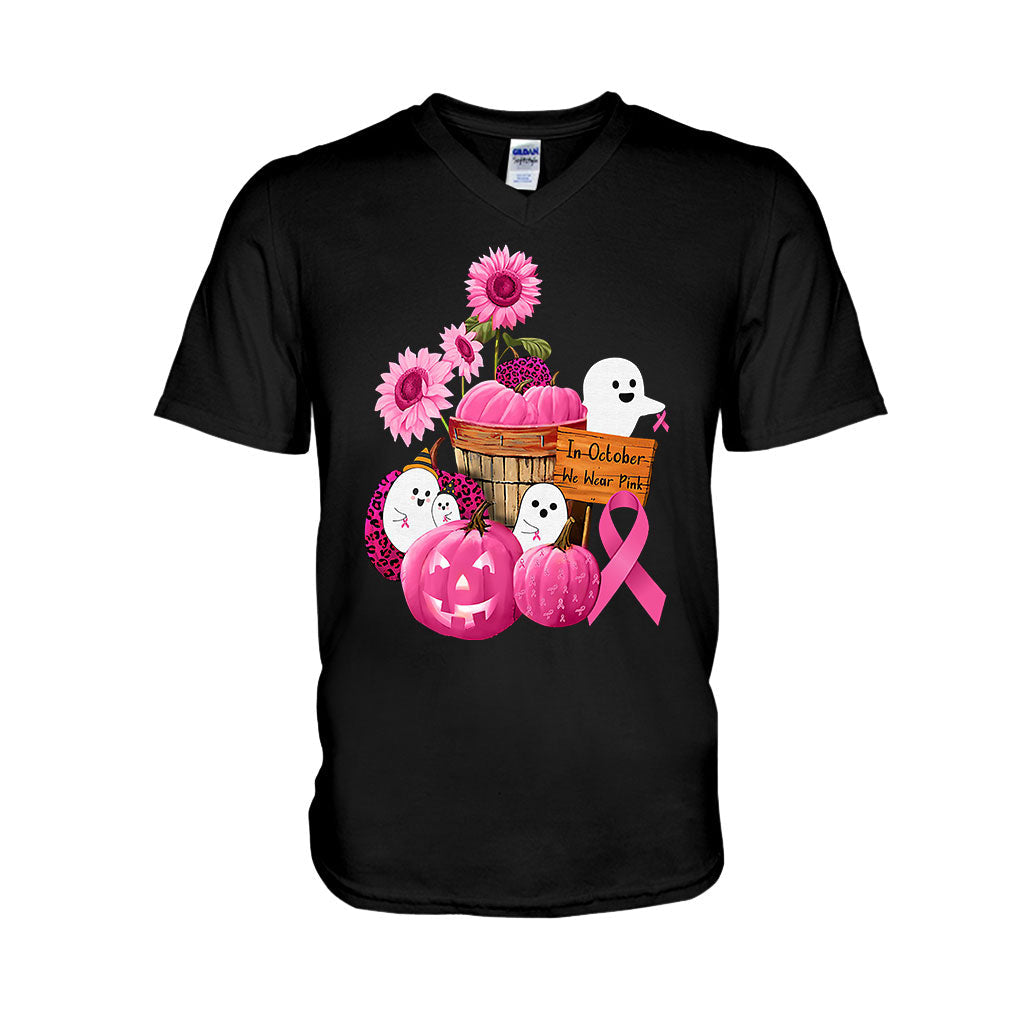 In October We Wear Pink Halloween  - Breast Cancer Awareness T-shirt And Hoodie 082021