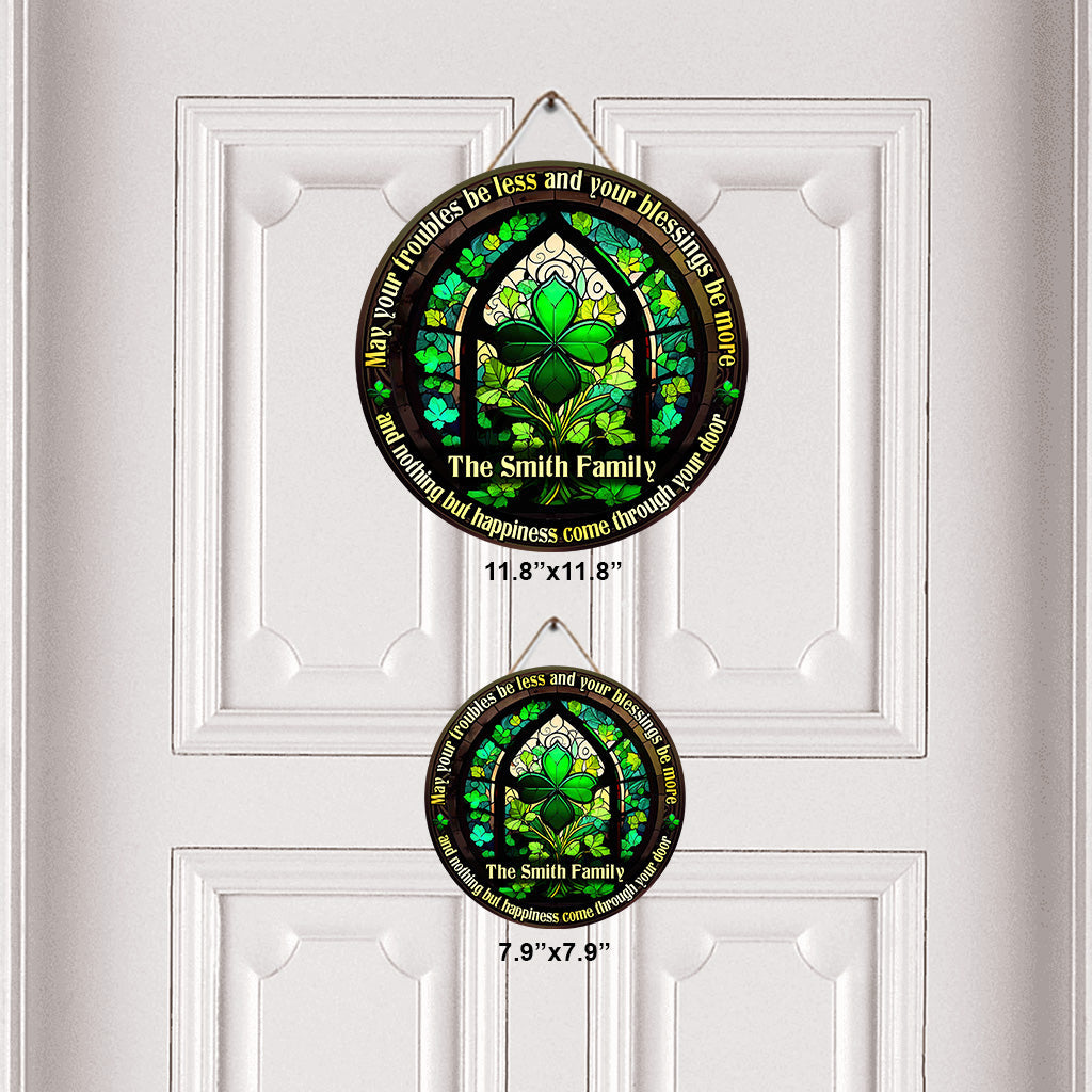 Irish Blessing - Personalized Saint Patrick's Day Round Wood Sign