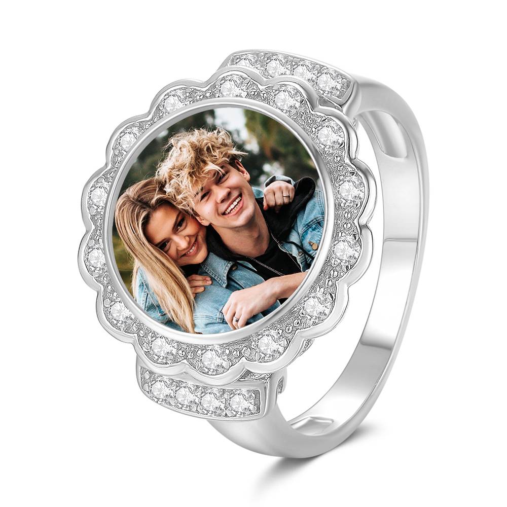 Any Photo - Personalized Zircon Photo Ring