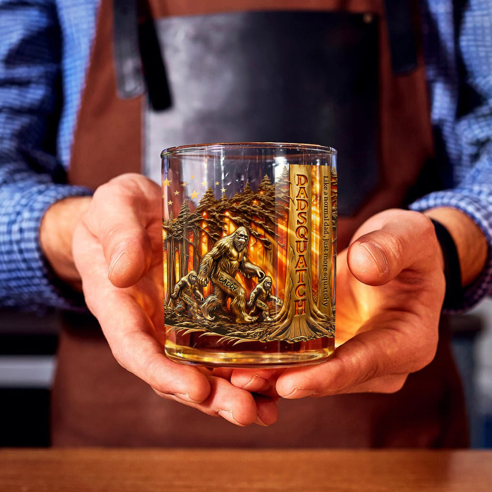 Dadsquatch - Personalized Father Whiskey Glass