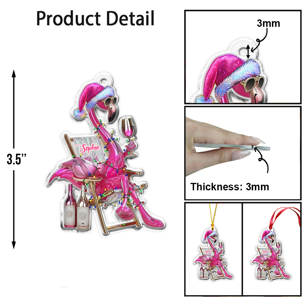 Beautiful Flamingo - Personalized Flamingo Ornament