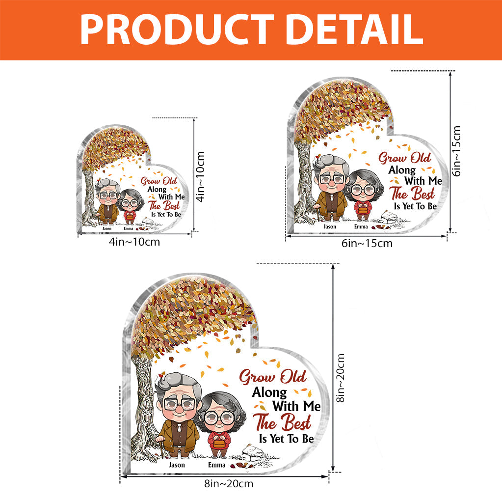 Grow Old Along With Me - Personalized Husband And Wife Custom Shaped Acrylic Plaque