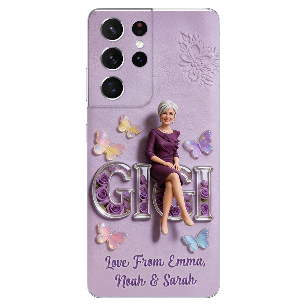 Custom Any Photo - Personalized Mother 3D Embossed Leather Phone Case