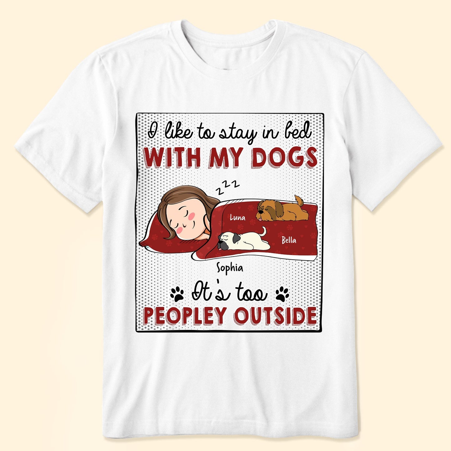 Pet-Themed Personalized Tee – Cozy Design for Valentine's, Mother's Day, and More