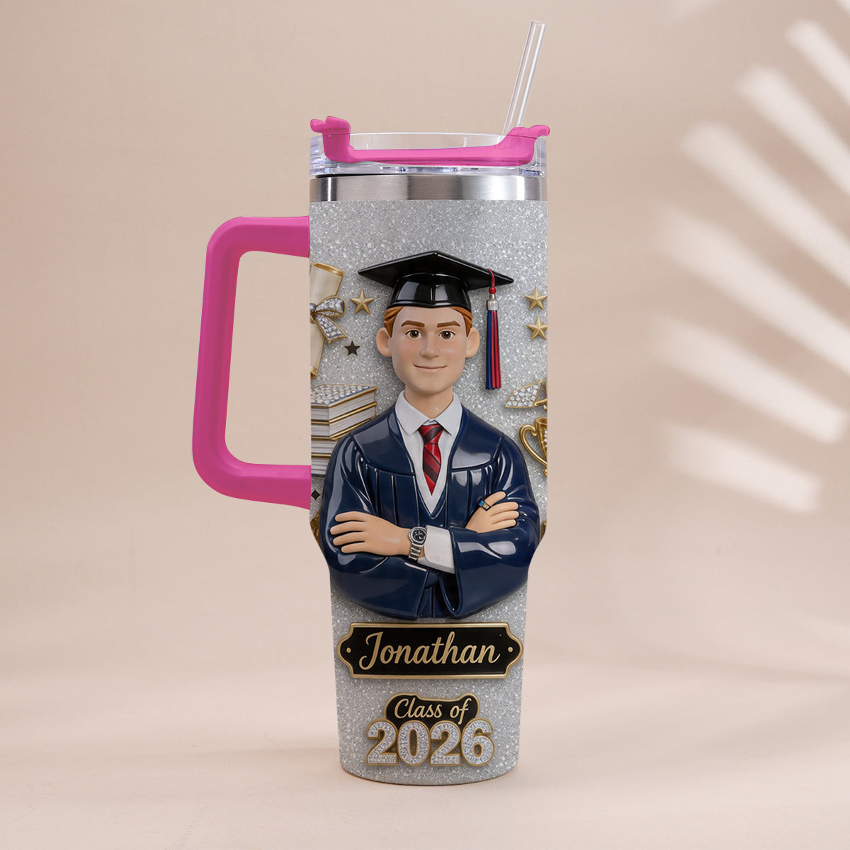 Graduation Girl - Personalized Graduation Tumbler With Handle