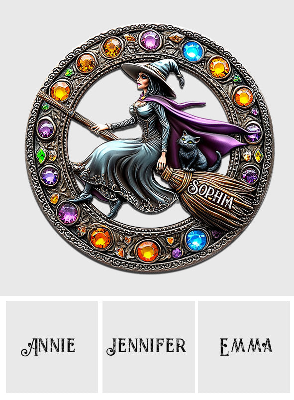 Beautiful Witch - Personalized Witch Cut Metal Sign