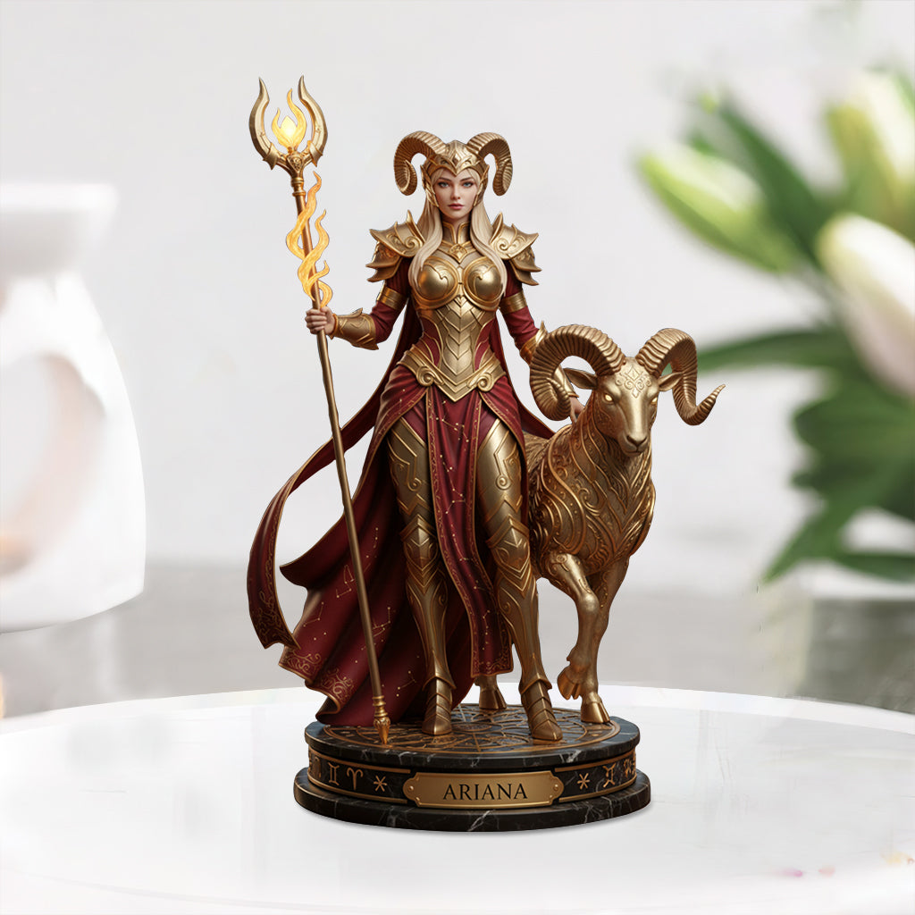 Custom Zodiac Sign Figure, Astrology Gift - Personalized Horoscope Custom Shaped Acrylic Plaque
