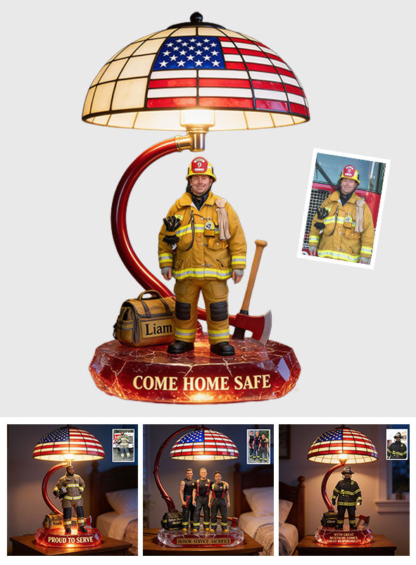 Come Home Safe Firefighter - Personalized Firefighter Acrylic LED Night Light
