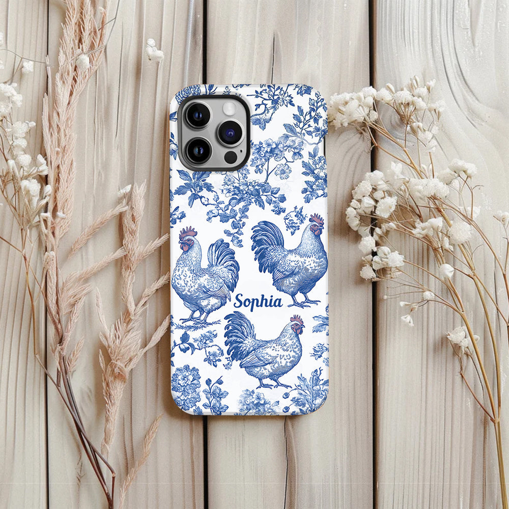 Chicken Toile de Jouy - Personalized Chicken Full Print Phone Case