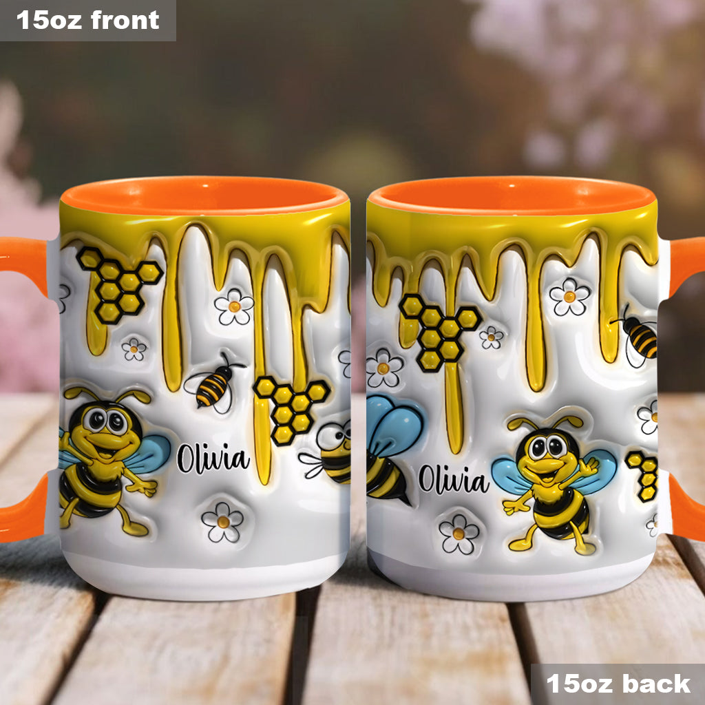 Cute Bees - Personalized Bee Accent Mug