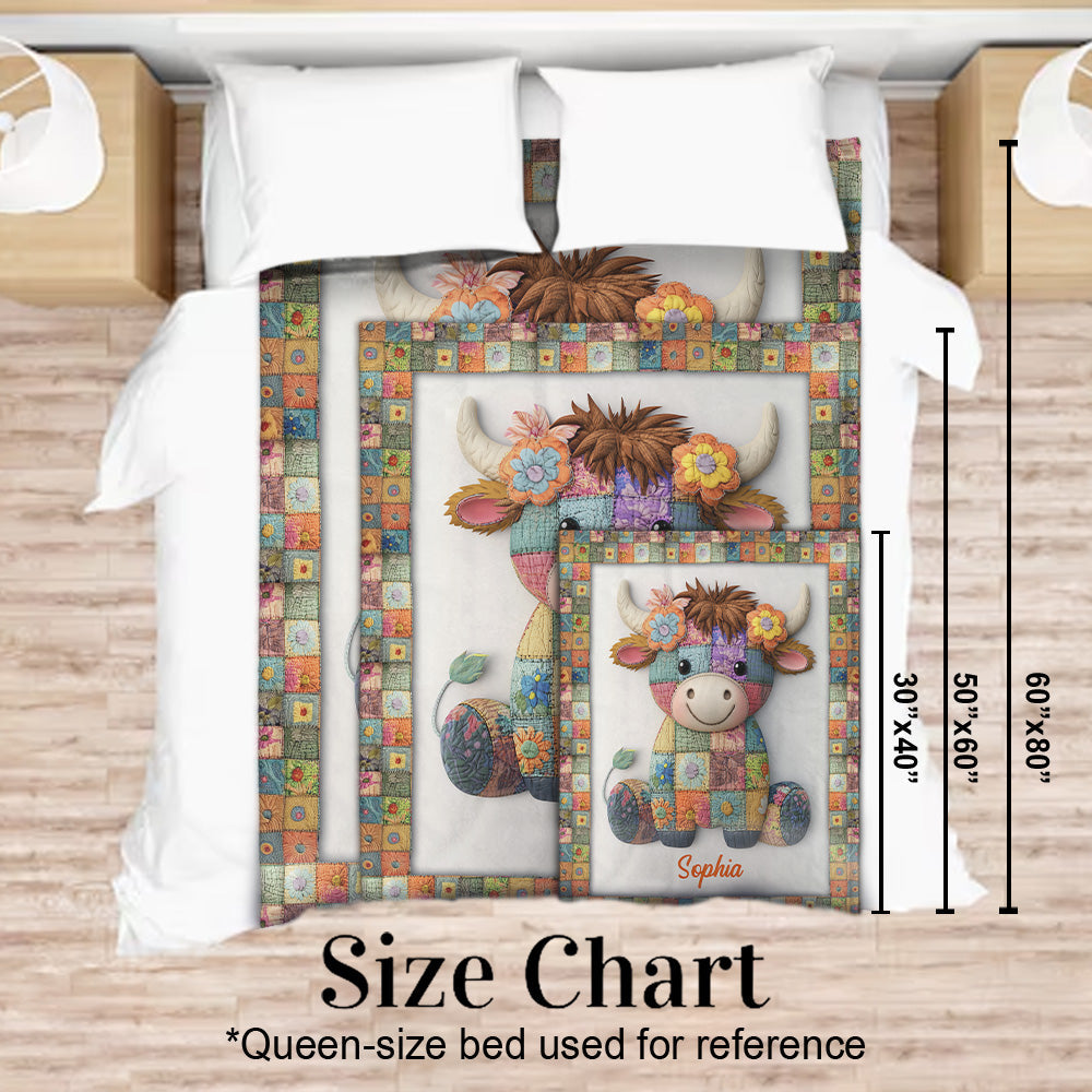 Just A Girl Who Loves Highland Cows - Personalized Highland Cow Blanket