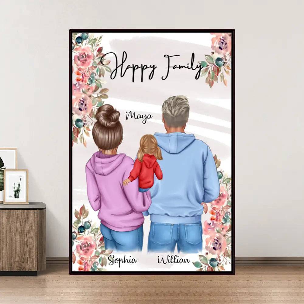 Royal Family Embrace - 'Always Better Together' Personalized Poster or Canvas - The Ultimate Gift of Togetherness