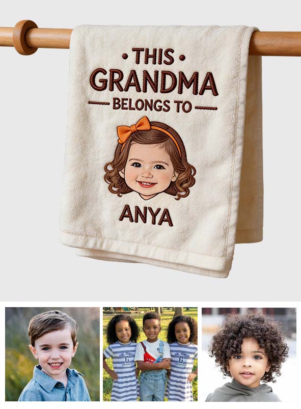 Custom Grandma Kitchen Towel - Personalized Grandma Towel