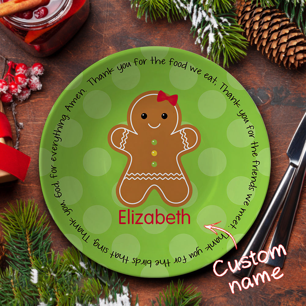 Christmas Dinner Plate - Personalized Family Plate
