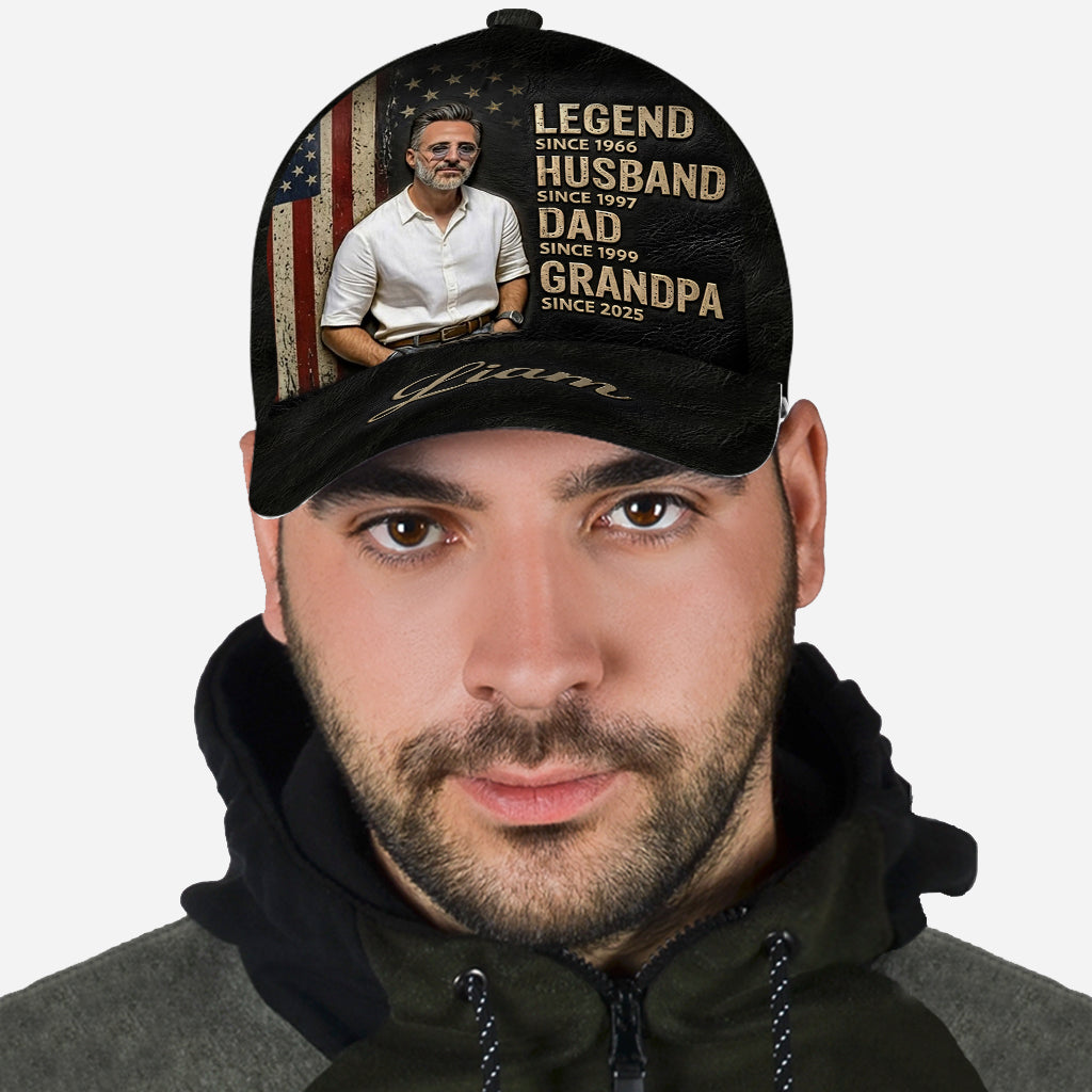 Legend Husband Dad Grandpa - Personalized Grandpa Classic Cap
