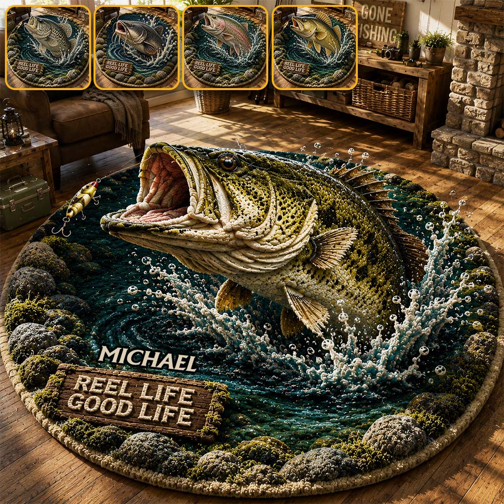 Fishing Lovers Gift - Personalized Fishing Non-Slip Tufted Rug