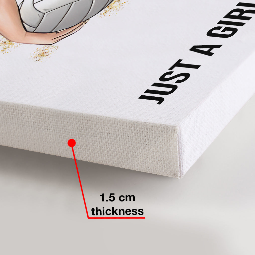 Just A Girl Who Loves Volleyball - Personalized Volleyball Canvas And Poster