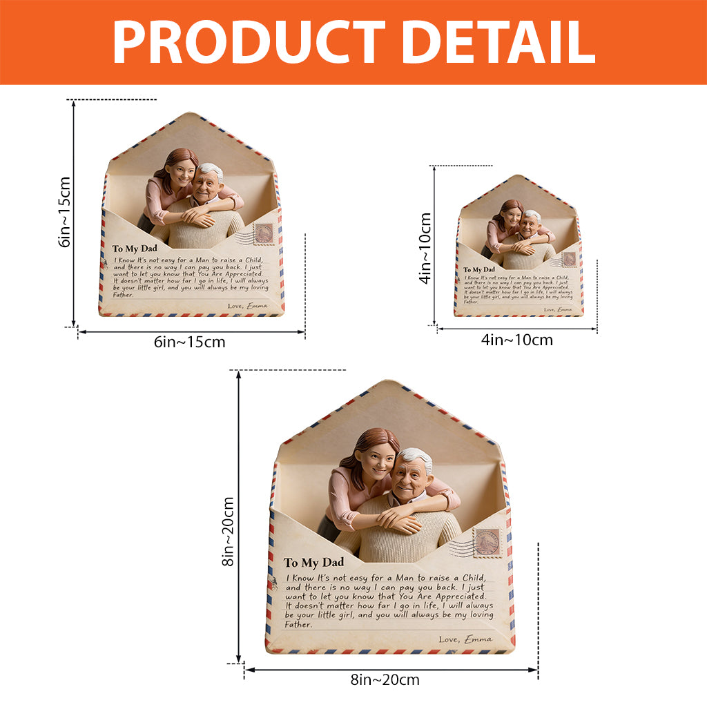 Letter To My Dad - Personalized Father Custom Shaped Acrylic Plaque