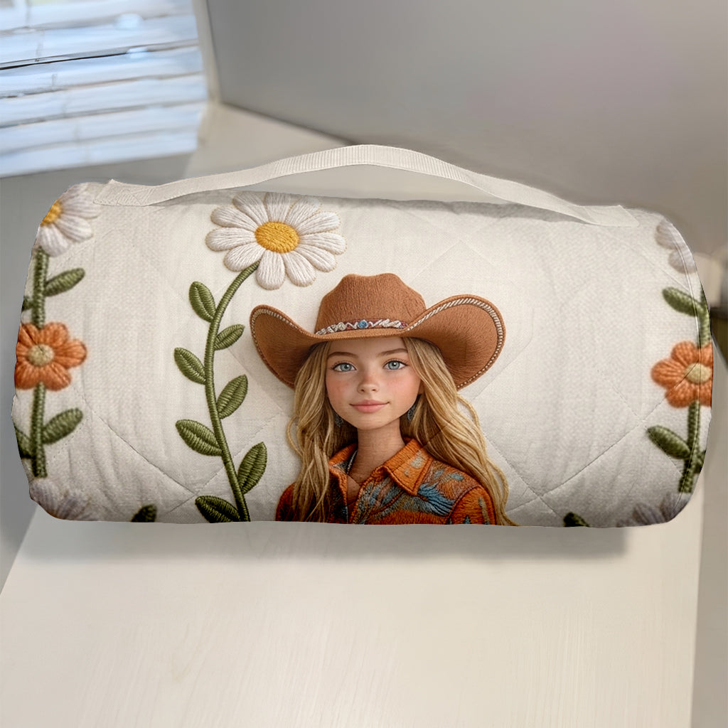 Any Flower, Custom From Photo - Personalized Daughter Nap Mat