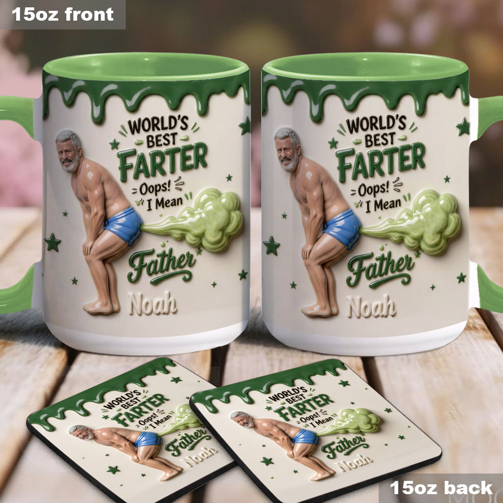 Best Farter Ever - Personalized Father Accent Mug & Coaster