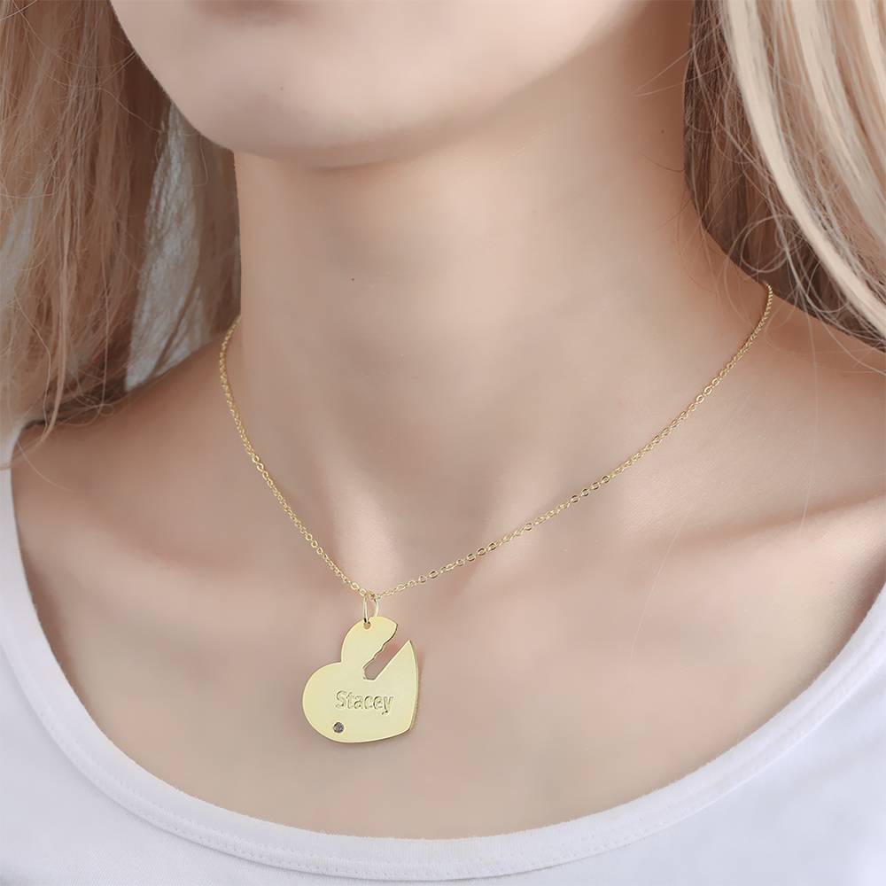 You Are My Key - Personalized Couple Engraved Name Couple Necklace