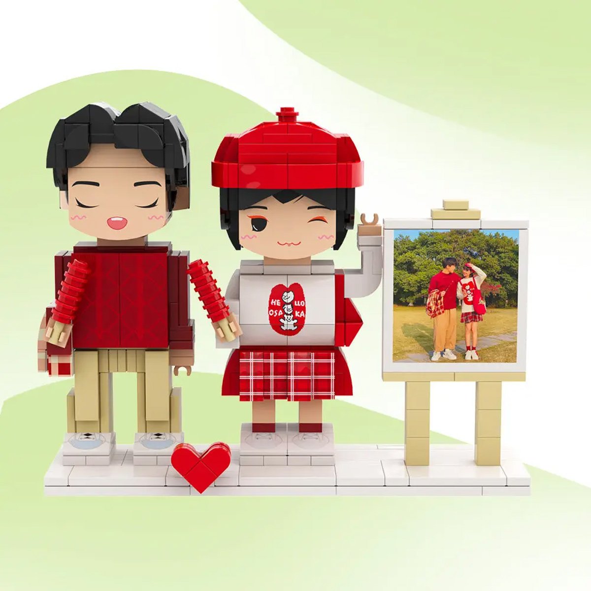 I Love You Forever - Personalized Couple Photos Brick Figures