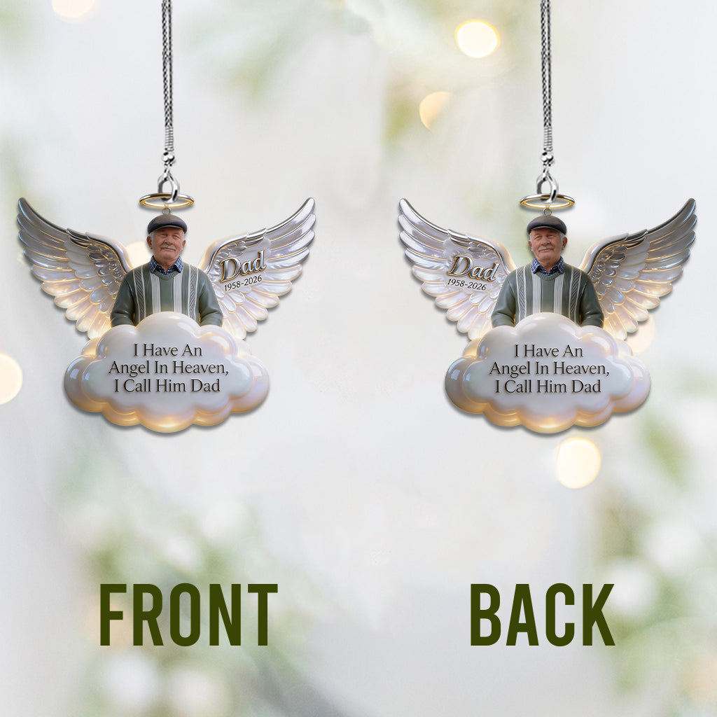 Angel Wing - Personalized Memorial Car Ornament