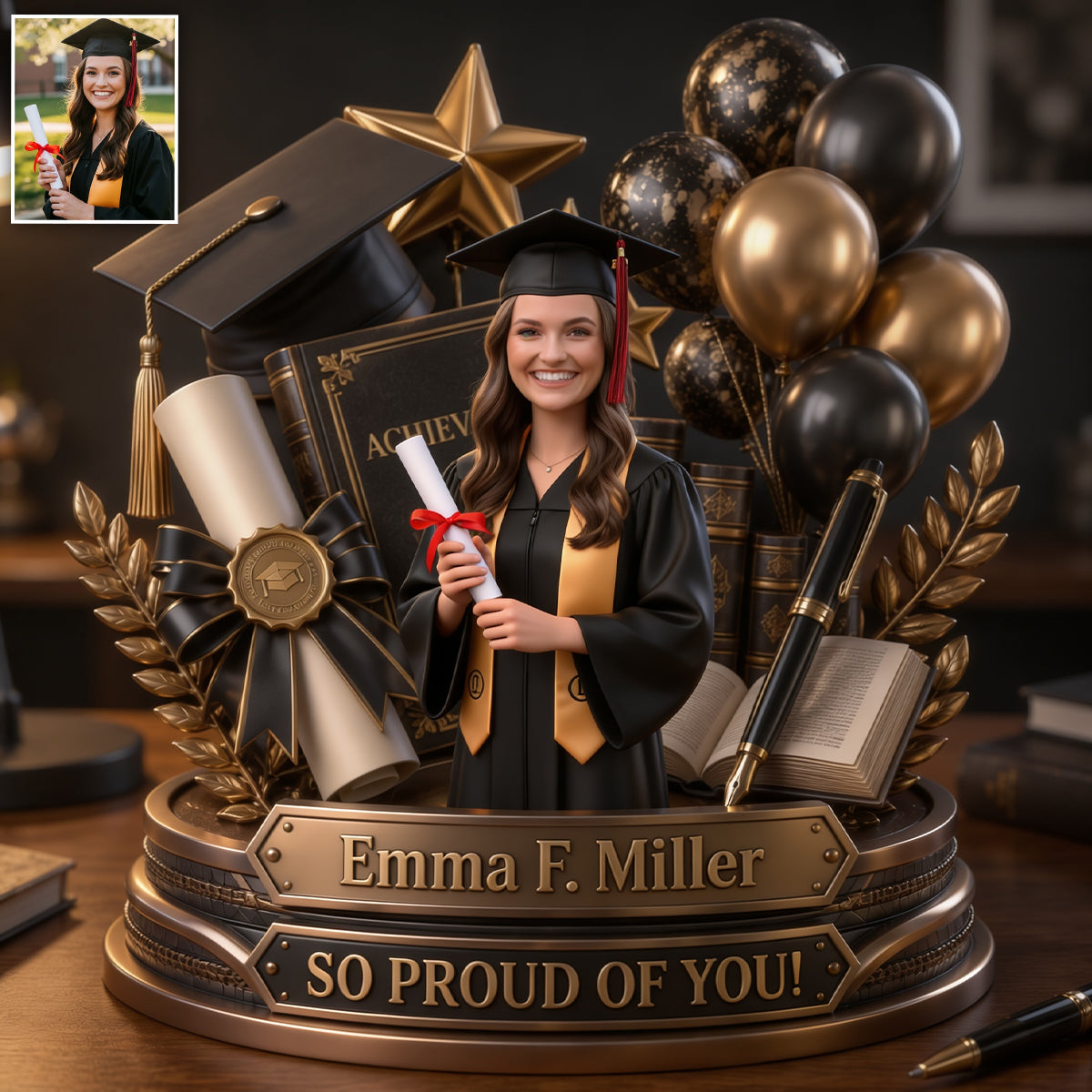 Custom Any Photo Congratulation - Personalized Graduation Custom Shaped Acrylic Plaque