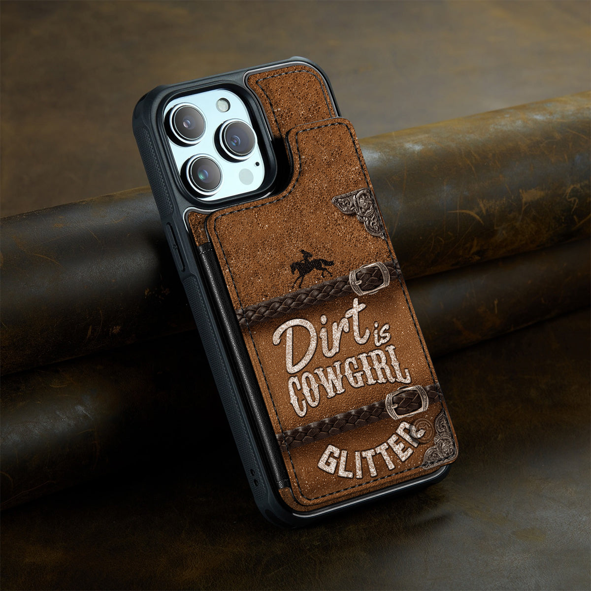 Dirt is Cowgirl Glitter - Personalized Cowgirl Fully Printed Wallet Phone Case