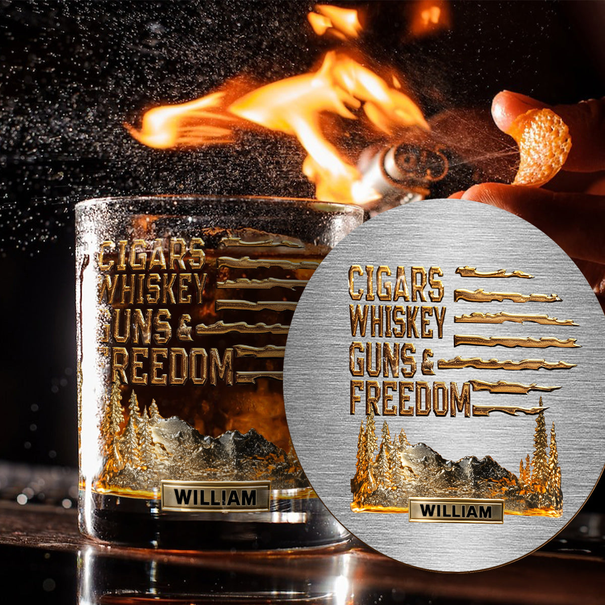 Gift For Bourbon/ Whiskey Lovers, Gift For Him - Personalized Whisky Whiskey Glass