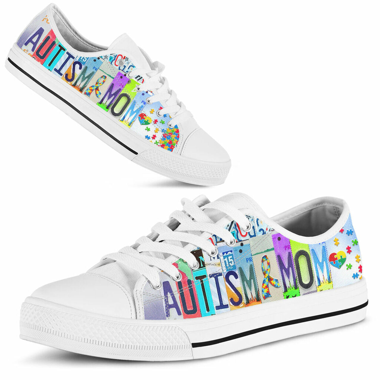 Autism Mom - Autism Awareness Low Top Shoes 0921