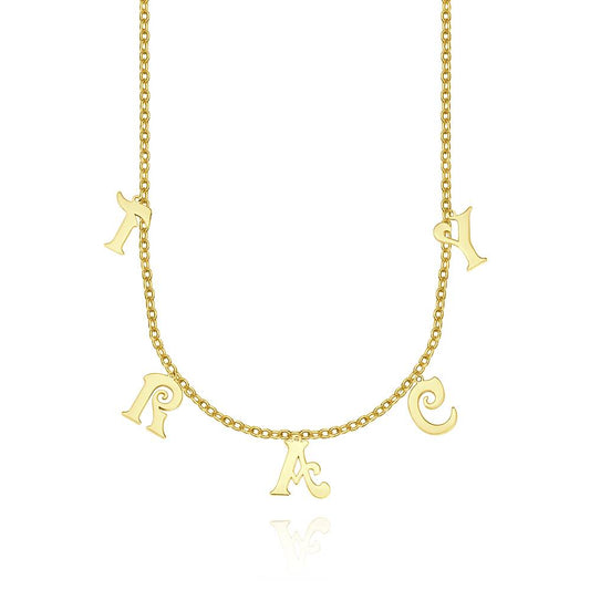 Letter Initials - Personalized Initials Necklace