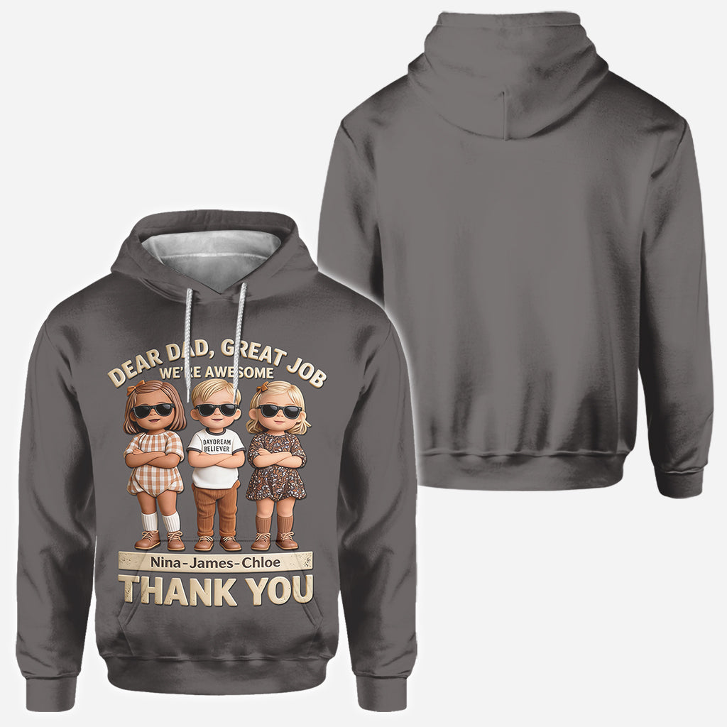 Great Job Dad - Personalized Father All Over Shirt