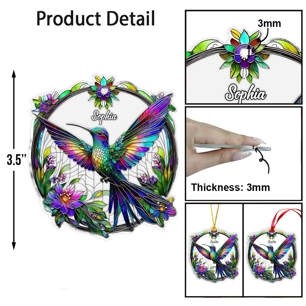 Beatiful Hummingbird - Personalized Hummingbird Ornament