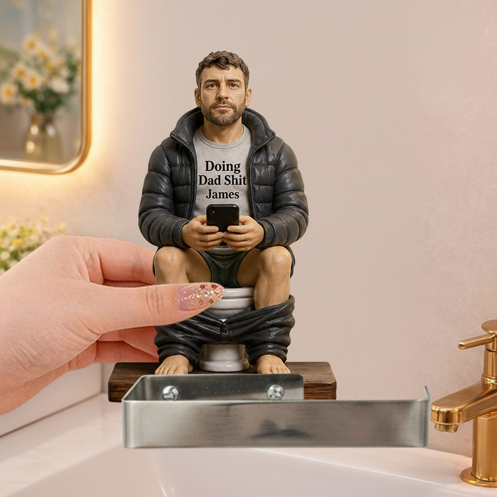 Best Time Of Day - Personalized Father Toilet Paper Holder