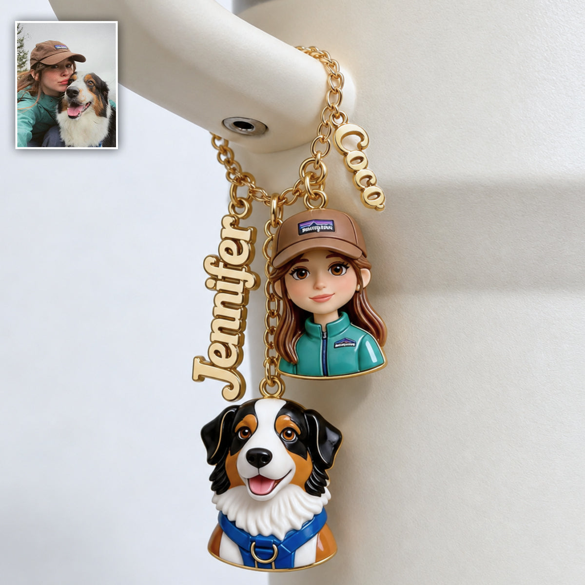 Just A Girl Who Loves Dogs - Personalized Dog Dangling Charms