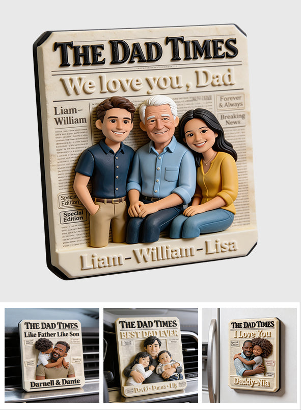 Father's Day Gifts, The Dad Times - Personalized Father Magnet