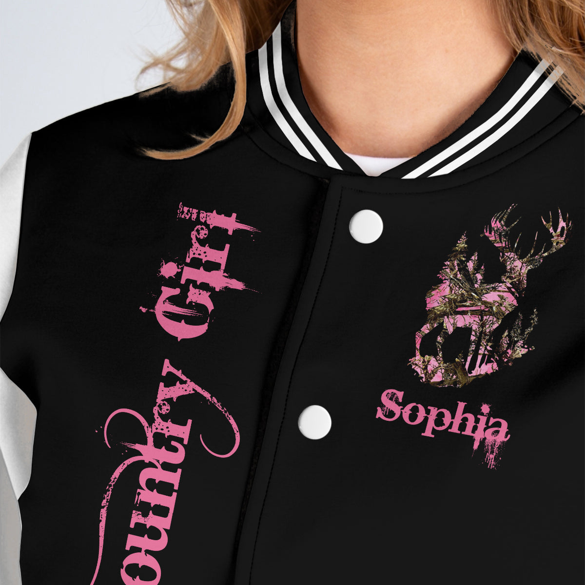 Country Girl - Personalized Hunting Varsity Jacket