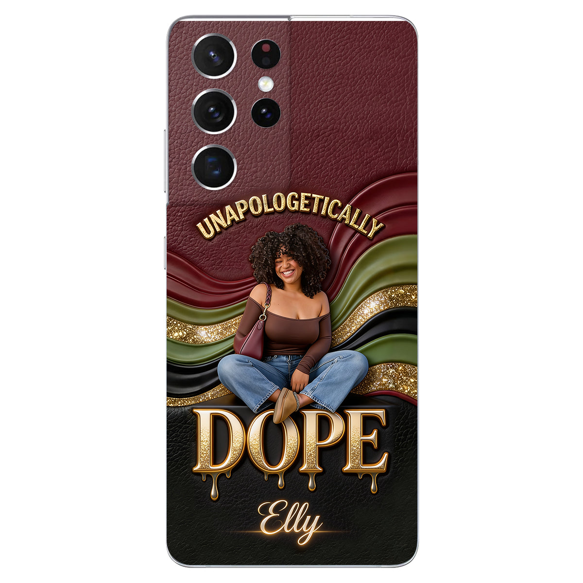 Happy Juneteeth, Black History, Black Pride - Personalized African American 3D Embossed Leather Phone Case