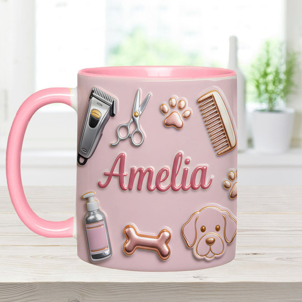 Dog Groomer - Personalized Dog Groomer Accent Mug & Coaster