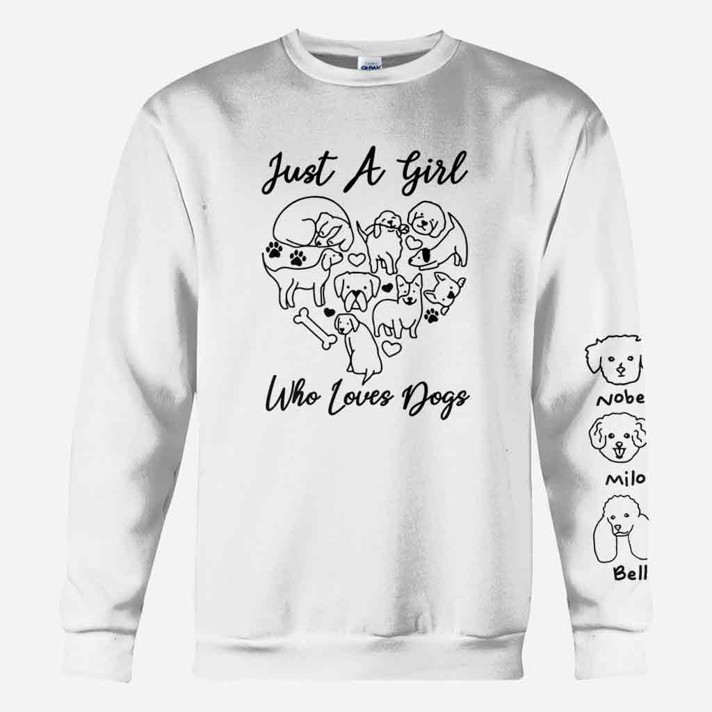 Just A Girl Who Loves Dogs - Personalized Dog All Over Shirt