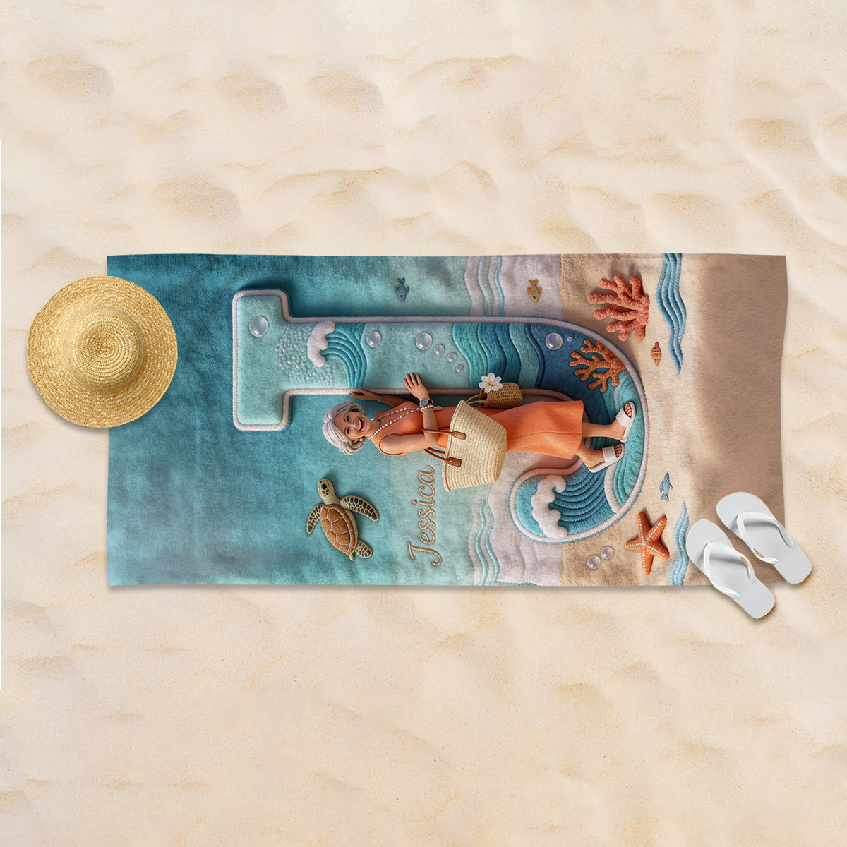 Custom Any Photo - Personalized Sea Lover Quick-dry Beach Towel/ Bath Towel